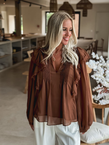 Blouse Laona - Chocolat