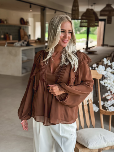 Blouse Laona - Chocolat