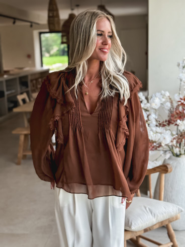 Blouse Laona - Chocolat
