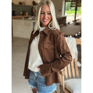 Chemise en daim Liaona - Chocolat