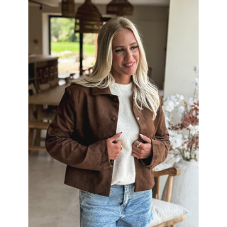 Veste en daim Jessie - Chocolat
