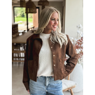 Veste en daim Jessie - Chocolat