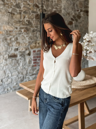 Gilet Inacia - Ecru