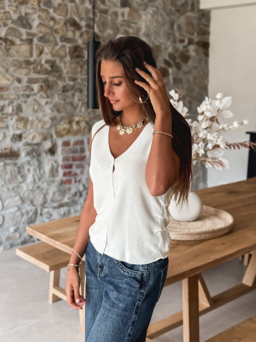 Gilet Inacia - Ecru
