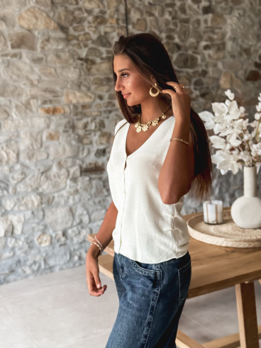 Gilet Inacia - Ecru