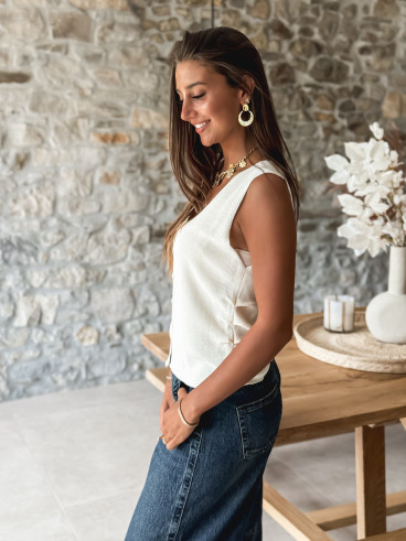 Gilet Inacia - Ecru