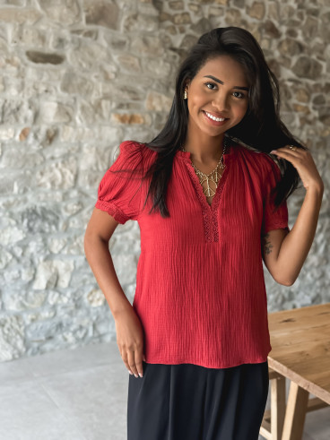 Blouse Farrah - Terracotta