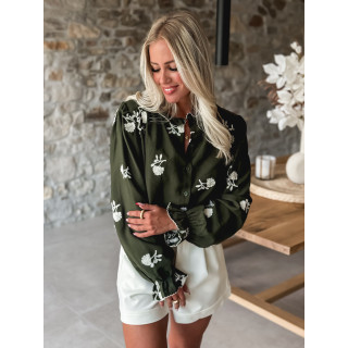 Chemise à motifs Lorelie - Kaki
