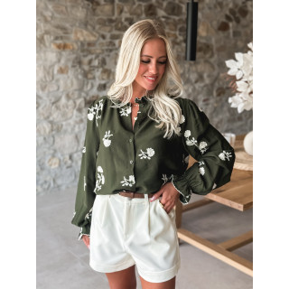 Chemise à motifs Lorelie - Kaki