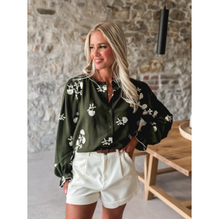 Chemise à motifs Lorelie - Kaki