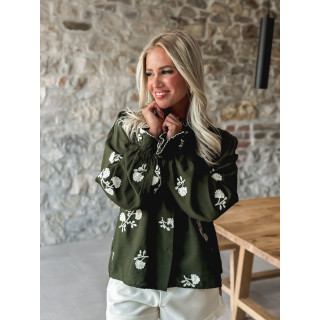 Chemise à motifs Lorelie - Kaki