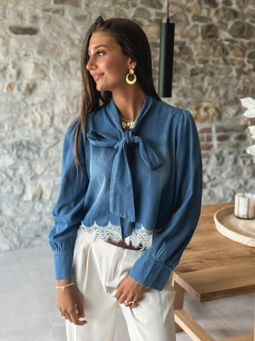 Chemisier Belynda - Bleu jeans