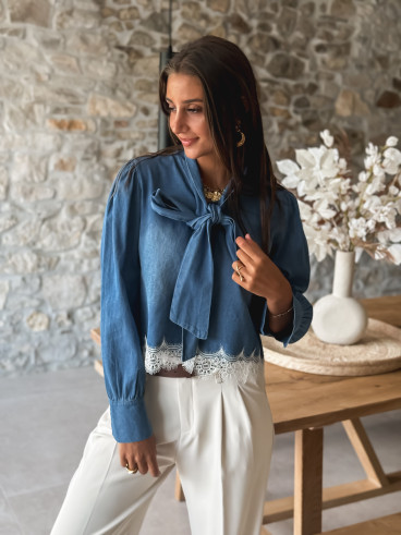 Chemisier Belynda - Bleu jeans