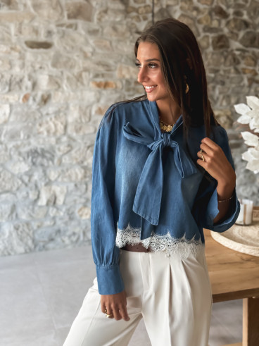 Chemisier Belynda - Bleu jeans