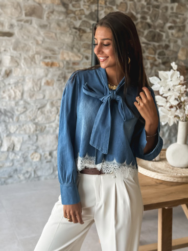 Chemisier Belynda - Bleu jeans