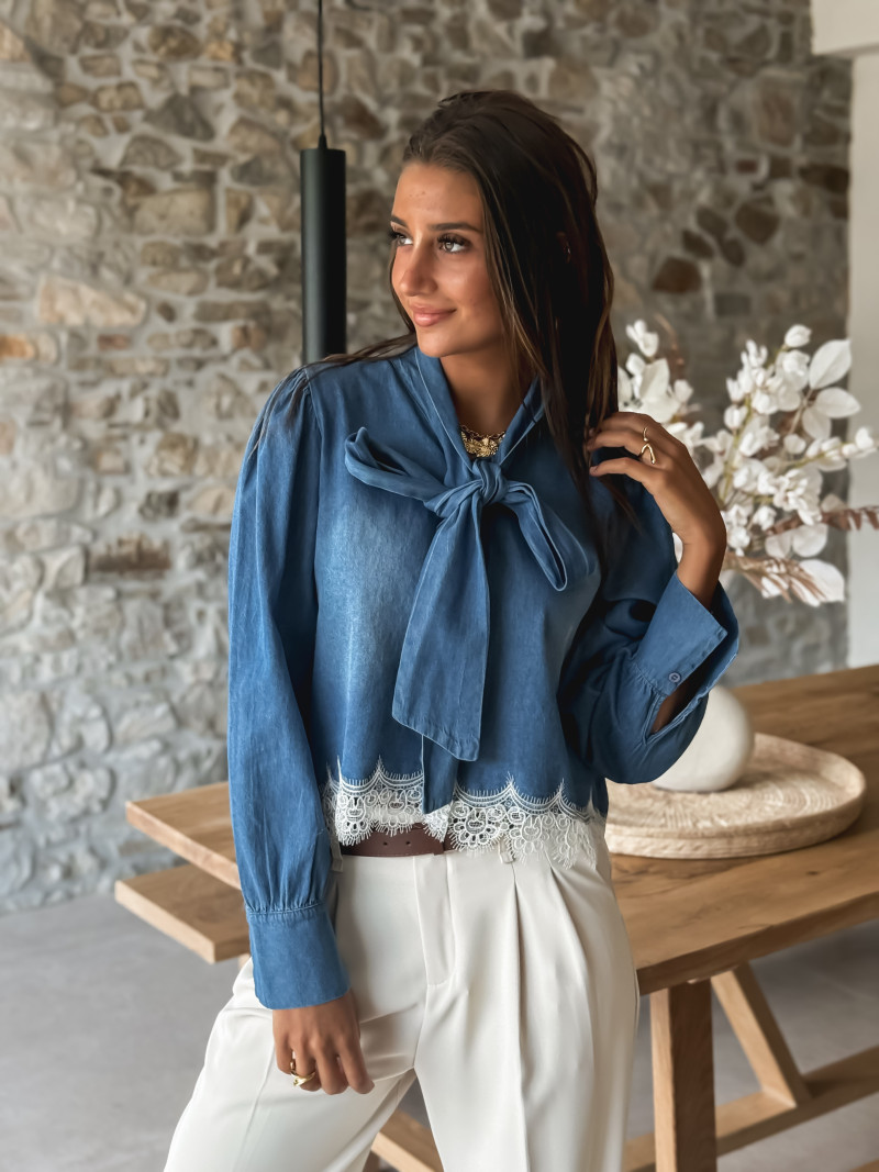 Chemisier Belynda - Bleu jeans