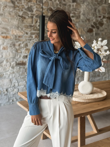Chemisier Belynda - Bleu jeans