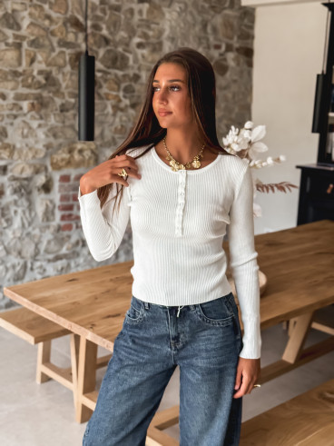 Pull Lisie - Blanc