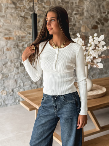 Pull Lisie - Blanc