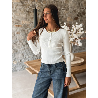 Pull Lisie - Blanc