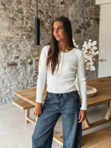Pull Lisie - Blanc