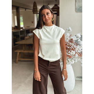 Pull sans manches Léoline - Ecru