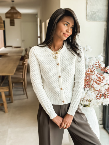 Gilet Floriane - Blanc