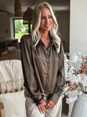 Chemise à motifs Malisa - Kaki