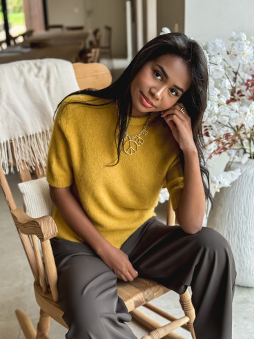 Pull Romana - Moutarde