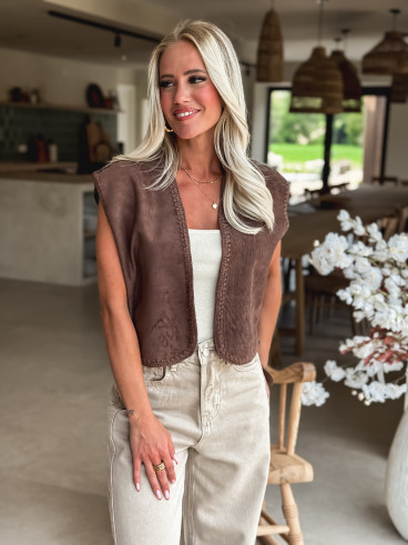 Gilet sans manches Texana - Chocolat