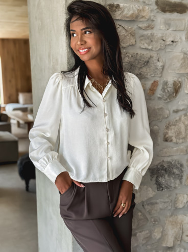 Chemise à motifs Malisa - Crème