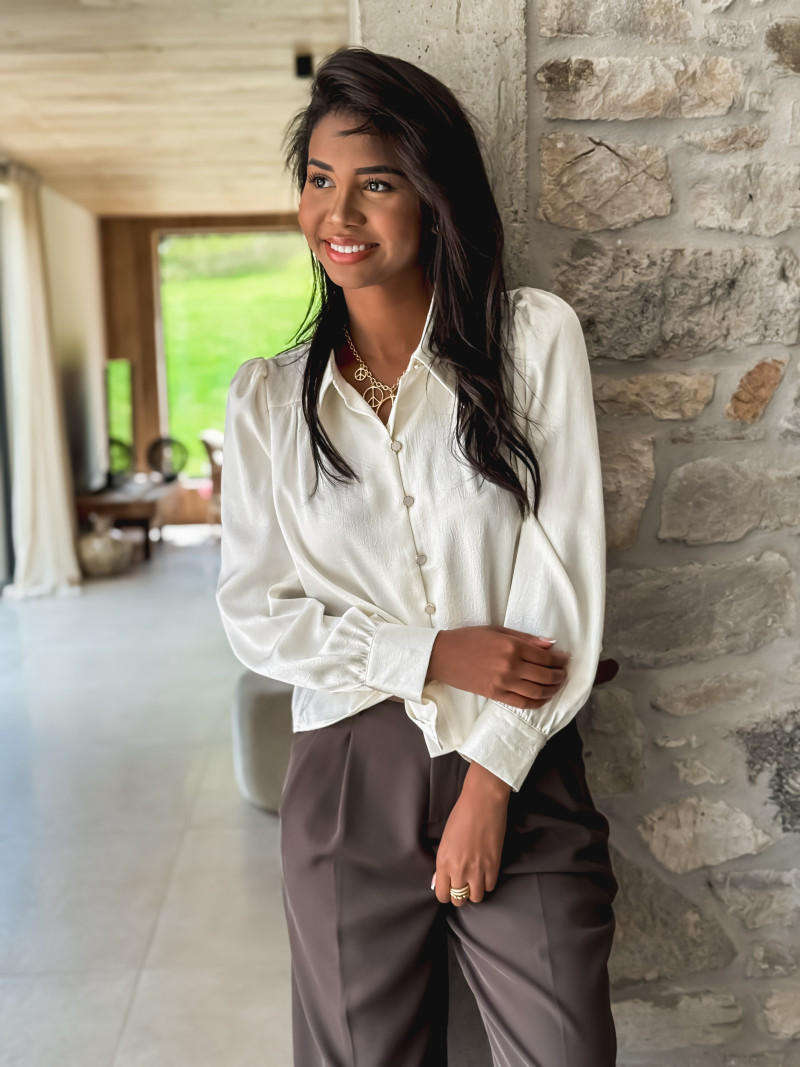 Chemise à motifs Malisa - Crème