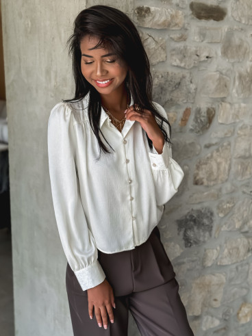 Chemise à motifs Malisa - Crème