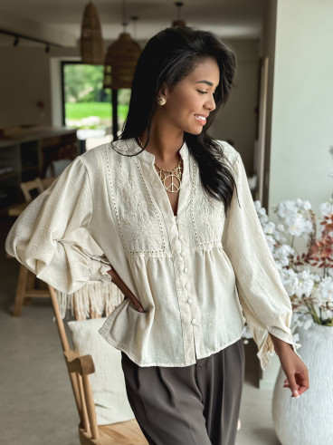 Chemisier Lyah - Beige