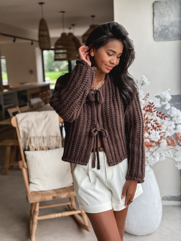 Gilet Salima - Chocolat