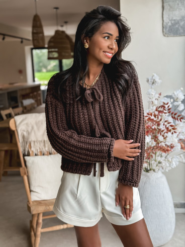 Gilet Salima - Chocolat