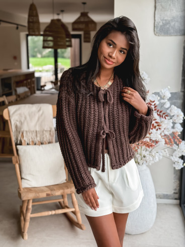 Gilet Salima - Chocolat