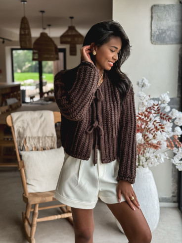 Gilet Salima - Chocolat