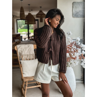 Gilet Salima - Chocolat