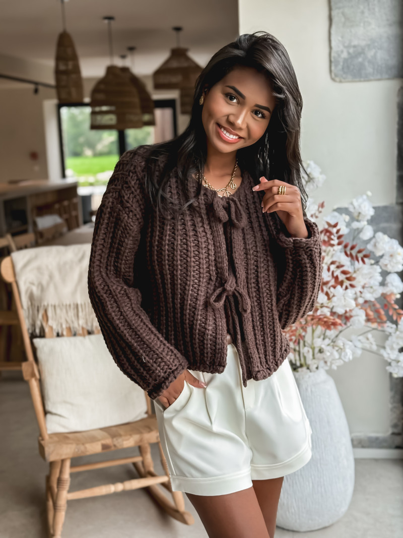 Gilet Salima - Chocolat