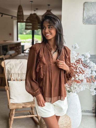 Blouse Laona - Chocolat