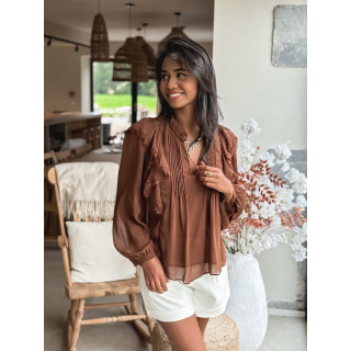 Blouse Laona - Chocolat