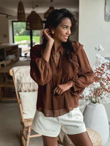 Blouse Laona - Chocolat