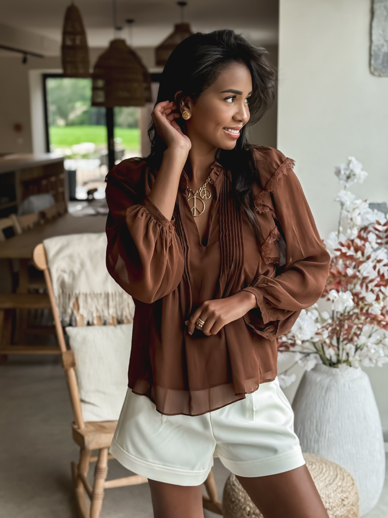 Blouse Laona - Chocolat