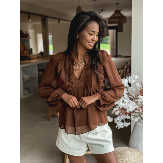 Blouse Laona - Chocolat