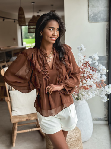 Blouse Laona - Chocolat