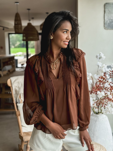 Blouse Laona - Chocolat