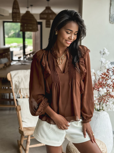 Blouse Laona - Chocolat