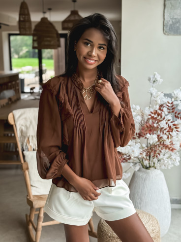 Blouse Laona - Chocolat