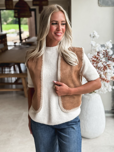 Gilet sans manches Texana - Camel